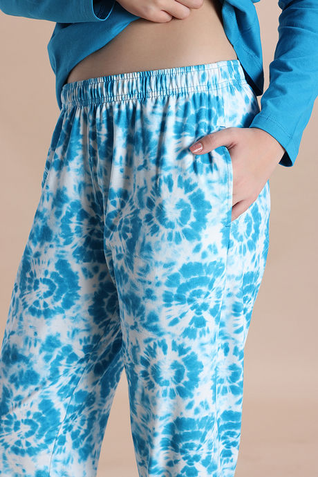 Zivame Knit Poly Pyjama Set - Hawiian Ocean — image 6